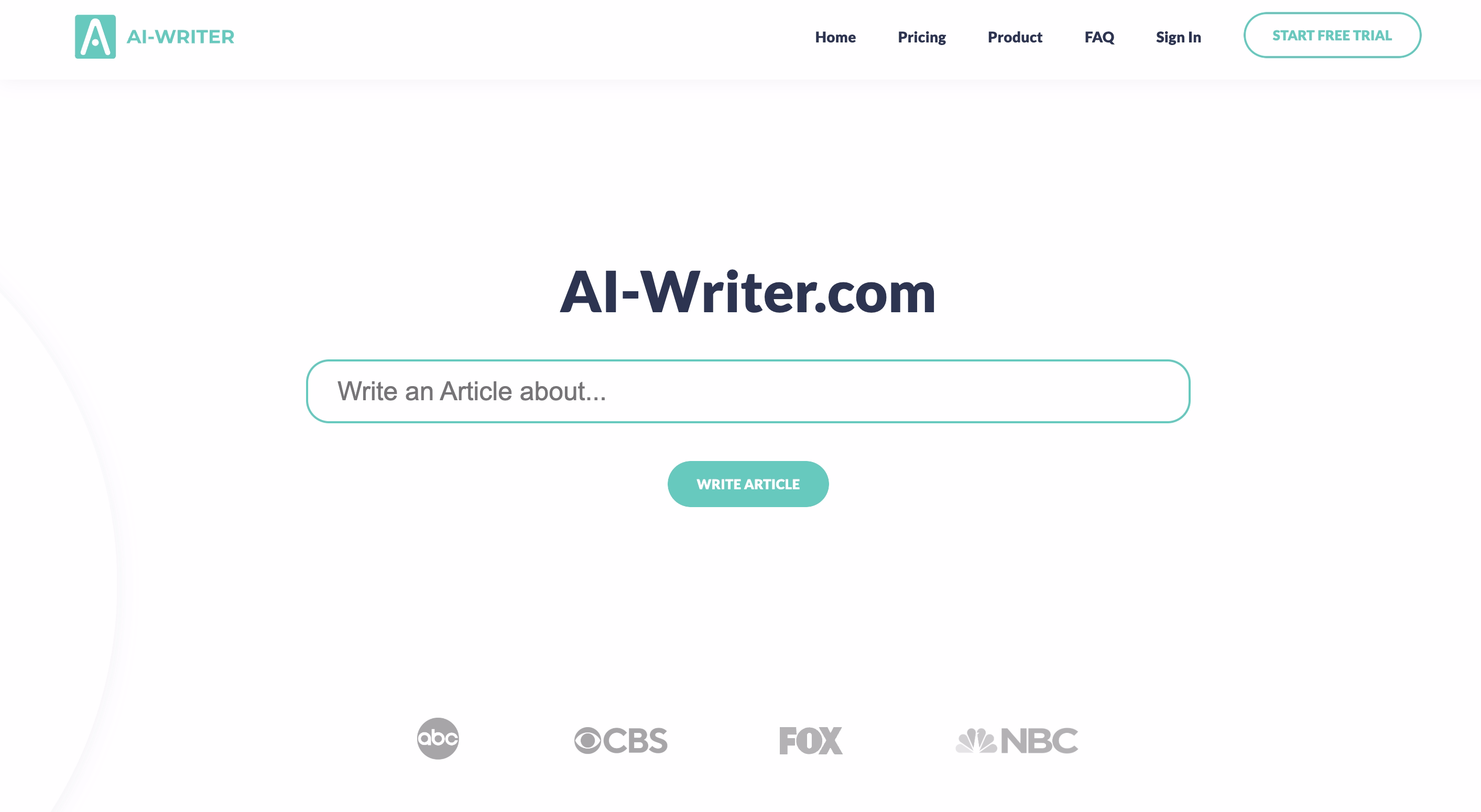 AI-Writer.com минимальном интерфейсе, поле ввода статьи